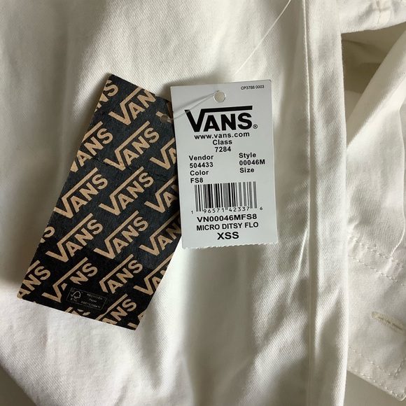 Vans Micro Ditsy Flora Marshmallow Long Lightweight Jacket/Dress - Picture 4 of 9